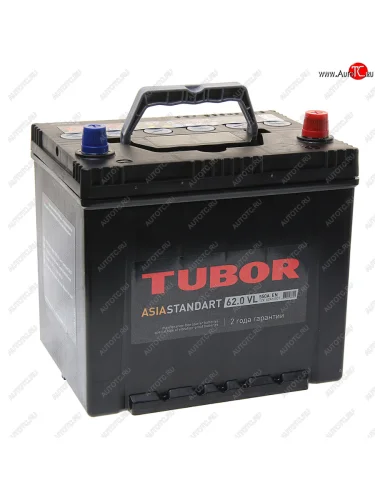 Аккумулятор TUBOR Asia Standart 62Ач обратная полярность TUBOR 6ст62(0) d23l