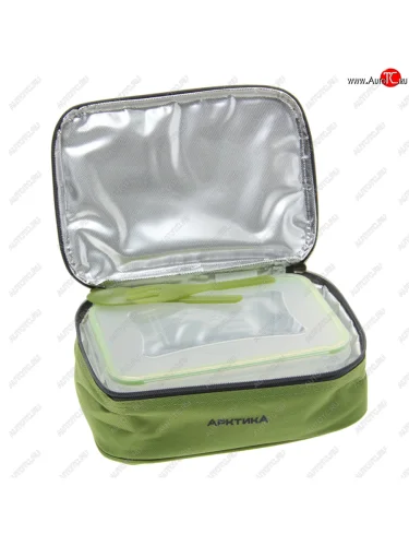 Сумка для ланча с 1-м контейнером, 2 прибора (вилка и ложка) зеленая АРКТИКА АРКТИКА ark-020-2000-1-gr