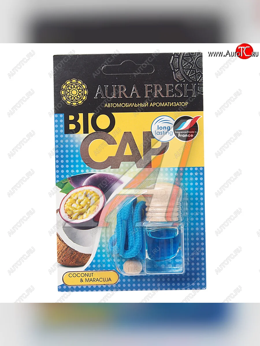 Ароматизатор подвесной жидкостный (coconut&maracuja) 6мл Bio Cap AURA FRESH AURA FRESH 23005  в Самаре Самарской области