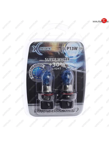 Лампа 12V P13W PG18.5d-1+30% 4000К блистер (2шт.) Super White XENITE XENITE 1007070