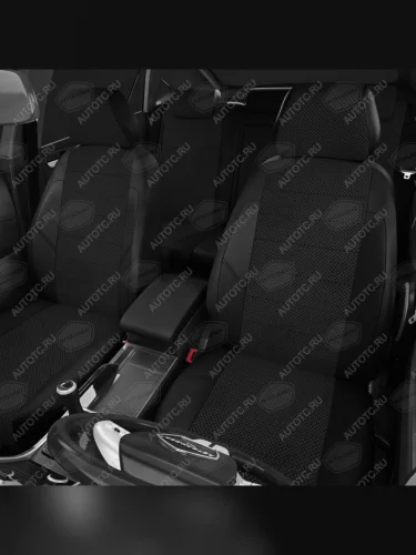 Авточехлы ЛАДА Largus (21-) экокожа-жаккард 5 мест задняя спинка 40х60 черные комплект AVTOLIDER AVTOLIDER vz29-2186-kk4