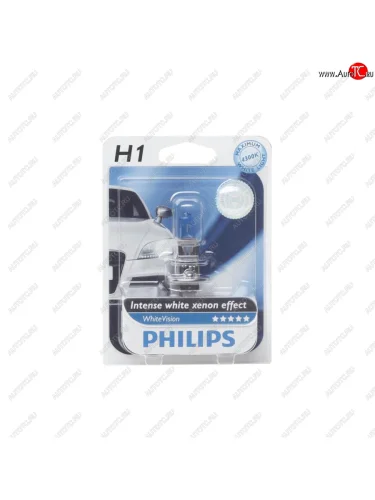 Лампа 12V H1 55W P14.5s 4300K блистер (1шт.) White Vision PHILIPS PHILIPS 12258whvb1