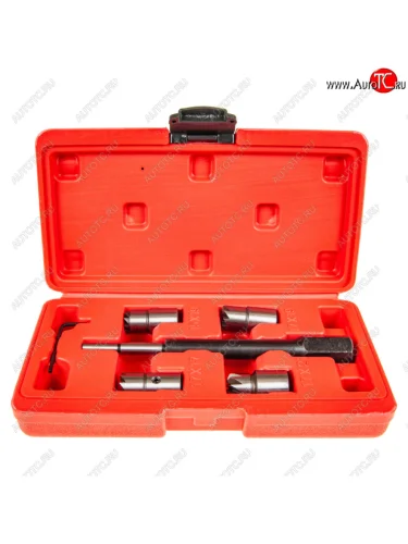 Набор приспособлений для чистки и восстановления форсунок 15-21мм 6 предметов в кейсе ЭВРИКА ЭВРИКА er-86741