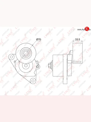 Ролик приводного ремня NISSAN Pathfinder (05-) натяжной LYNX LYNX pt3256
