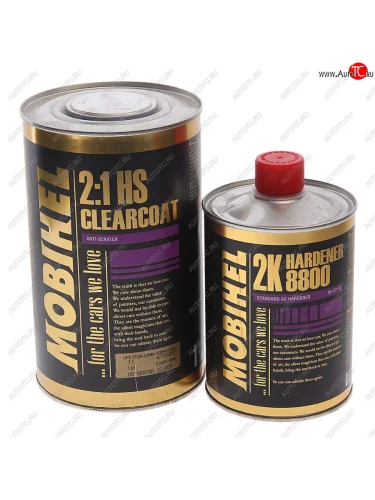 Лак бесцветный 2К 1л с отвердителем 2К 1100 0.5л Helios MOBIHEL MOBIHEL 47155202 MOBIHEL 47155202