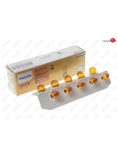 Лампа 12V WY5W T10W W2.1x9.5d PHILIPS PHILIPS 12396nacp