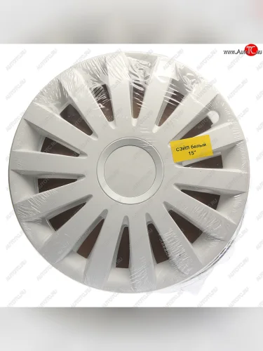 Колпак колеса R-15 белый комплект 4шт. СЭЙЛ NO NAME сэйл r-15 белый