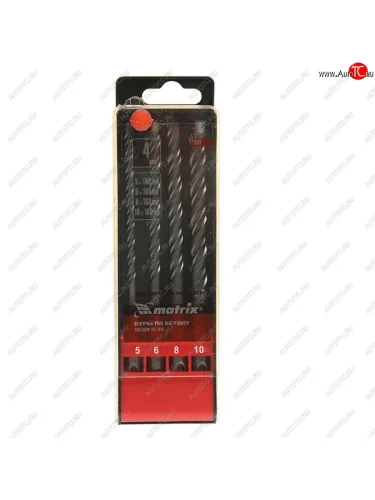 Набор буров по бетону 5.0-10.0ммх160мм (4шт.) SDS+ MATRIX MATRIX 71094