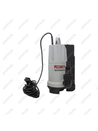 Насос погружной дренажный для грязной воды 900Вт 258лмин. глубина погружения 5м подача 8м РЕСАНТА РЕСАНТА нд-15500п35b