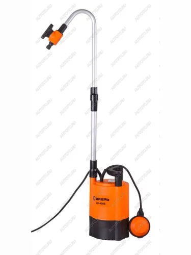 Насос погружной дренажный для чистой воды 400Вт 100лмин. глубина погружения 7м подача 11м ВИХРЬ ВИХРЬ дн-400б