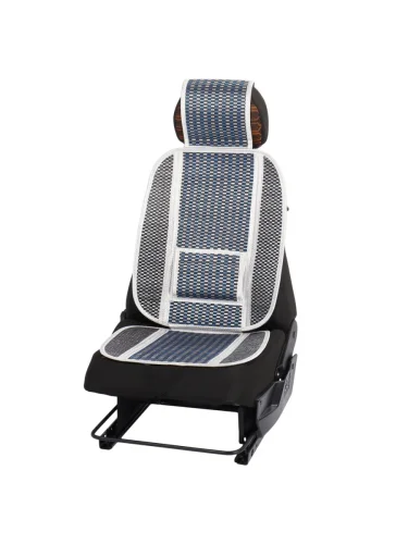 Накидка на сиденье массажная бамбуковая с поясничной опорой синяя SKYWAY SKYWAY s01302049