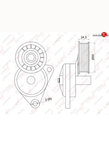 Ролик приводного ремня FORD Focus 1,Mondeo натяжителя LYNX LYNX pt3011