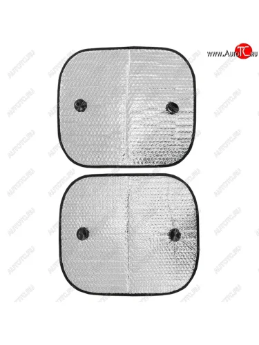 Шторка автомобильная для боковых стекол 44х38см присоска серебряная 2шт. SKYWAY SKYWAY s01202002