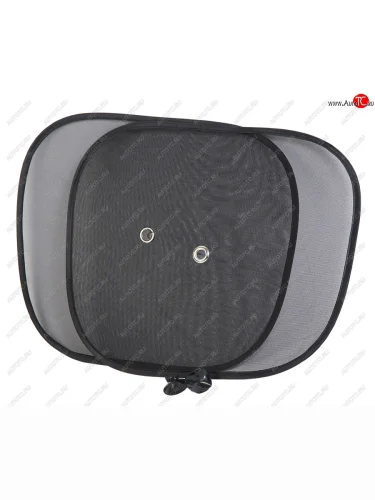 Шторка автомобильная для боковых стекол 44х36см присоска черная 2шт. SKYWAY SKYWAY s01202001