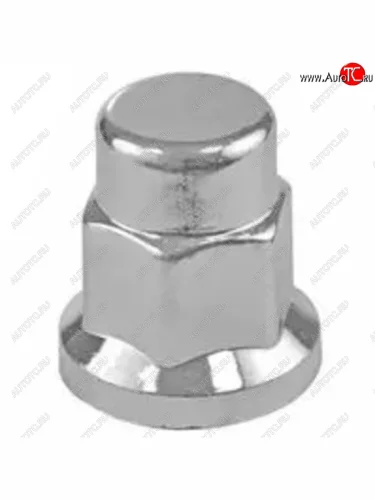 Колпачок гайки крепления колеса 33х33 пластмассовый ХРОМ №4 высокий ТТ ТЕХНО-ТРЕЙД тт-кол-хром-4
