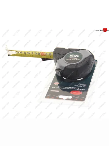 Рулетка 10м 25мм двухкомпанентный корпус, магнитный зацеп, автоблокировка в блистере ROCKFORCE ROCKFORCE rf-5096p810