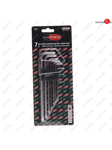 Набор ключей TORX T10Н-Т40H Г-образных экстрадлинных 7 предметов с держателем ROCKFORCE ROCKFORCE rf-5071txl