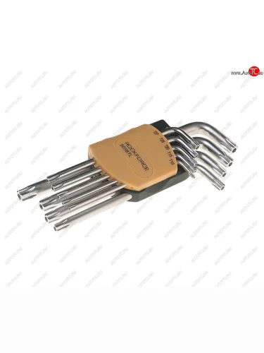 Набор ключей TORX T10Н-Т50Н Г-образных 9 предметов с держателем ROCKFORCE ROCKFORCE rf-5098tl