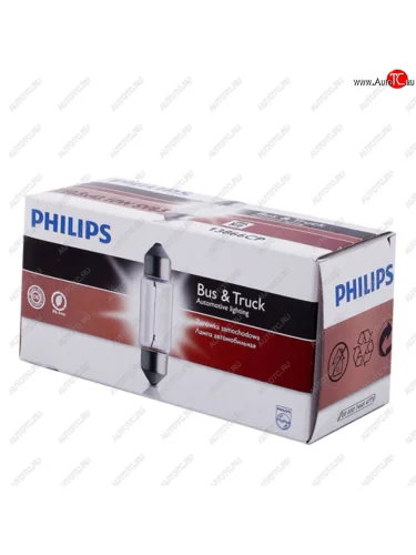 Лампа 24V C10W SV8.5-8 43мм PHILIPS PHILIPS 13866cp