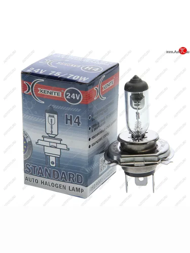Лампа 24V H4 7570W P43t 3200К Standard XENITE XENITE 1007064