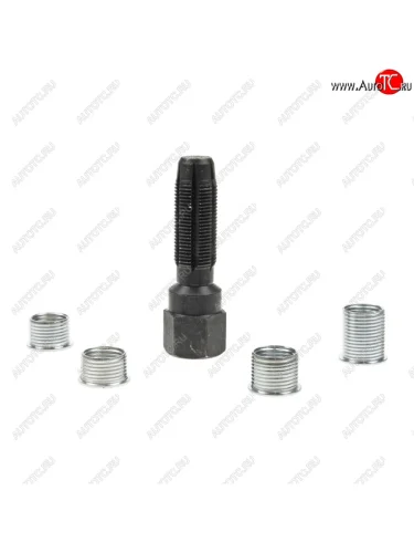 Набор инструментов для восстановления резьбы свечей зажигания 5 предметов ЭВРИКА ЭВРИКА er-86740