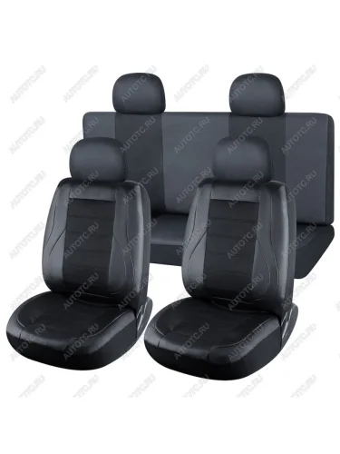 Авточехлы универсальные экокожа черный (8 предм.) VOIN VOIN vn210101