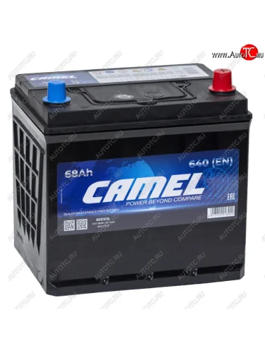 Аккумулятор CAMEL Asia 68Ач обратная полярность CAMEL 6ст68(0) 80d23l