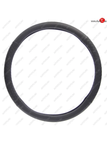 Оплетка руля (XL) 41-43см чернаячерная экокожа, комбинированная, косичка NO NAME 361432