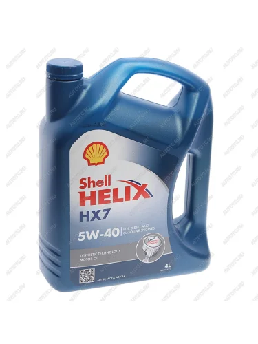 Масло моторное HELIX HX-7 5W40 A3B4SP псинт.4л SHELL SHELL 550070319