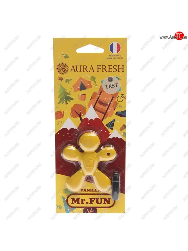 Ароматизатор на дефлектор полимерный (vanilla) 23г Mr.Fun AURA FRESH AURA FRESH 23180