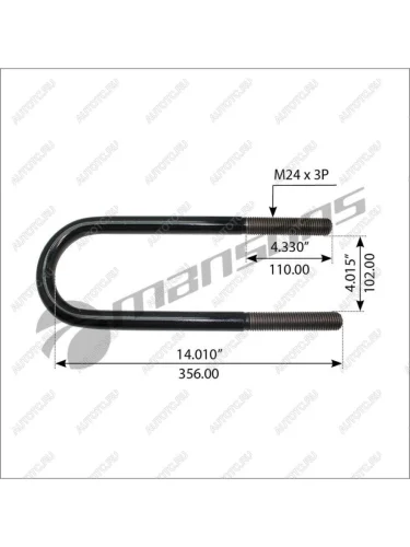 Стремянка BPW рессоры (М24356х152мм) MANSONS MANSONS 300.122