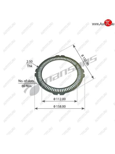 Кольцо АБС GIGANT (112x150мм z=80) MANSONS MANSONS 870.010