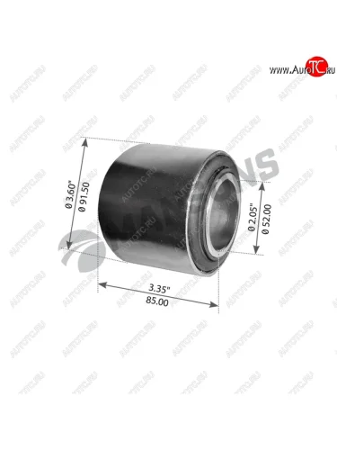 Сайлентблок VOLVO FH тяги реактивной (52x92x85) MANSONS MANSONS 900.201