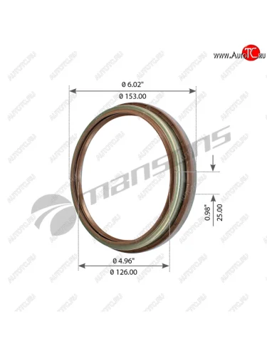 Сальник IVECO ступицы задней (128x144152.3x1126мм) MANSONS MANSONS gr334