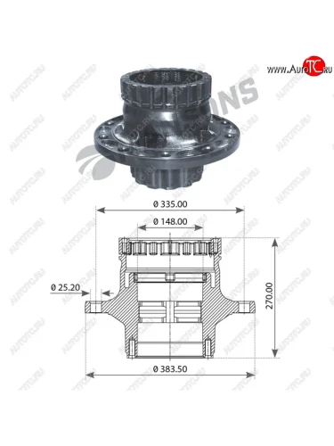 Ступица RENAULT Premium задняя (без подшипника) MANSONS MANSONS 900.464.1