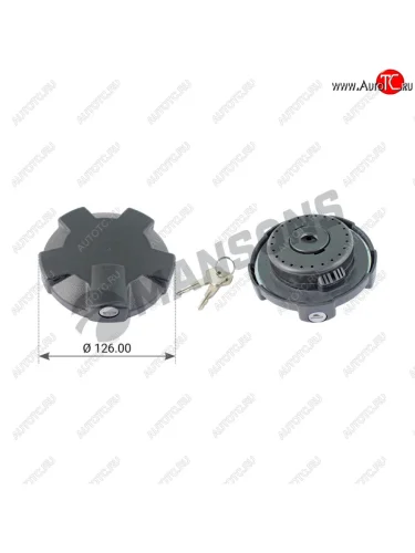 Крышка бака топливного IVECO MERCEDES RENAULT VOLVO с ключом,замок сбоку (пластик) MANSONS MANSONS 400.662