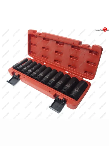 Набор головок торцевых 12 6-ти гранных 10-24мм ударных глубоких 11 предметов JTC JTC TOOLS CO., LTD jtc-j411m