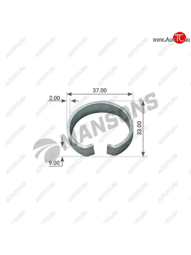 Кольцо стопорное BPW тормозной колодки С образное 33x10x2мм MANSONS MANSONS spr0045