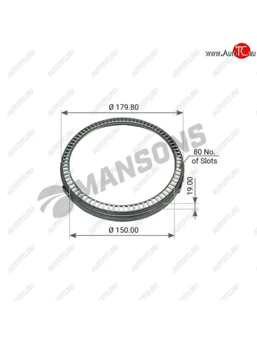 Кольцо АБС BPW (150х174х19.5 z=80) MANSONS MANSONS 300.338