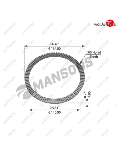 Кольцо АБС VOLVO FH12,13,16 MANSONS MANSONS 900.451