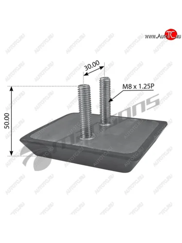 Отбойник MERCEDES 609,709-914 рессоры задней (пластина с 2 шп. M8х33мм) MANSONS MANSONS 700.046