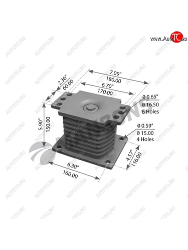 Отбойник VOLVO рессоры задней MANSONS MANSONS 900.385