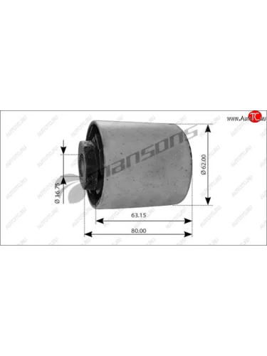 Сайлентблок MAN TGA,TGS,TGX стабилизатора кабины (16х6480х60) MANSONS MANSONS 400.554