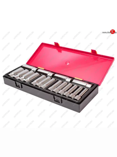 Набор головок торцевых 12 6-ти гранных 10-32мм глубоких 17 предметов в кейсе JTC JTC TOOLS CO., LTD jtc-k4171