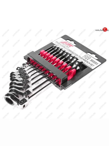 Набор ключей комбинированных 8-17мм трещоточных шарнирных 9 предметов на холдереJTC JTC TOOLS CO., LTD jtc-3448