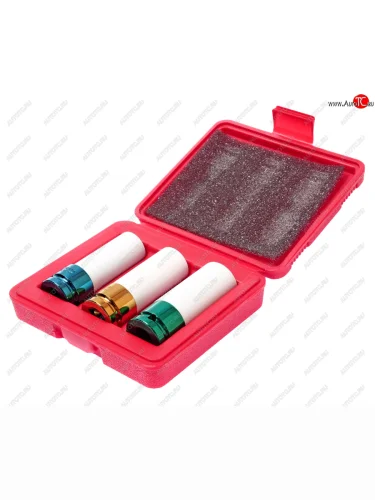 Набор головок ударных для литых дисков 17-19-22мм L=87мм 3 предмета в кейсе JTC JTC TOOLS CO., LTD jtc-3304a