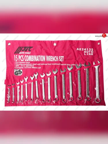 Набор ключей комбинированных 6-21мм 15 предметов в планшете JTC JTC TOOLS CO., LTD jtc-ae2415s