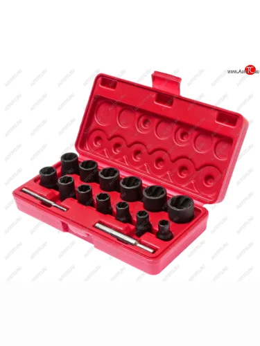 Набор головок для поврежденных болтов и гаек 8-21мм 15 предметов в кейсе JTC JTC TOOLS CO., LTD jtc-1321s