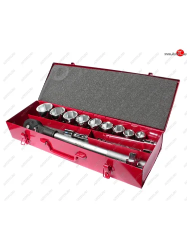 Набор головок торцевых 34 6-ти гранных 22-50мм 15 предметов в металлическом кейсе JTC JTC TOOLS CO., LTD jtc-h615m