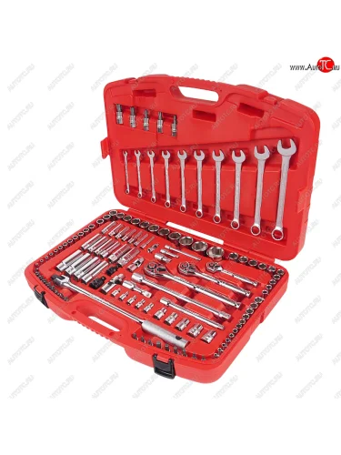 Набор инструментов 123 предмета слесарно-монтажный 14,38,12 6-ти гран. метричдюйм в кейсе JTC JTC TOOLS CO., LTD jtc-h123c